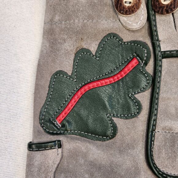 Vintage Lederhosen German Suede Leather Child Size Authentic - Picture 5 of 16